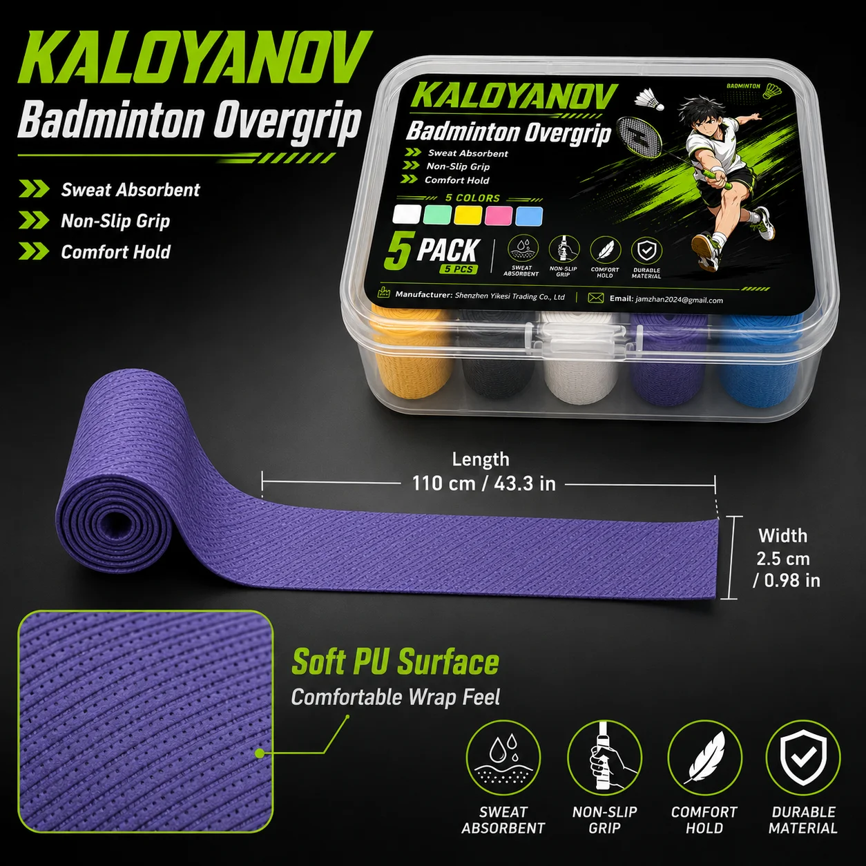 Overgrip per racchette da tenn - Badminton Materi recensione e prezzo